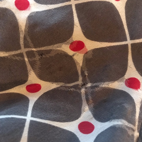 Damaged- Fossil Polka-Dot Silk A-Line Dress - Picture 8 of 8